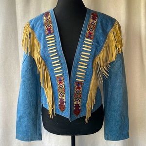 Vintage Western Fringe and Bead Jacket